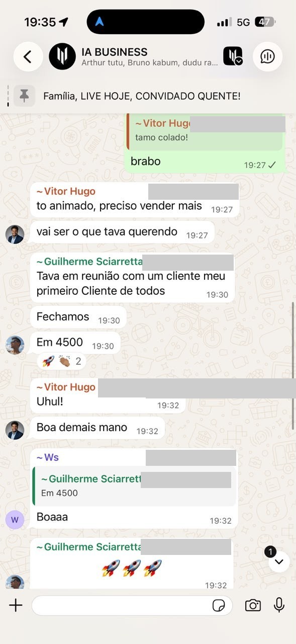 Aluno fechou o primeiro cliente em 4.500