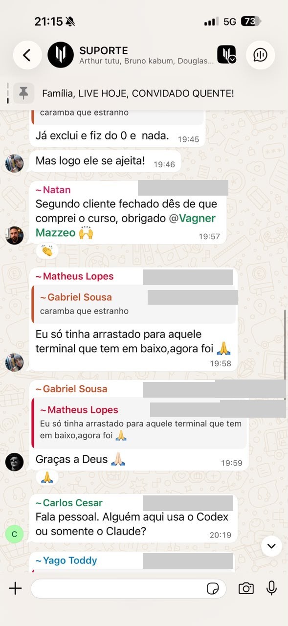 Aluno fechou o segundo cliente desde que comprou o curso